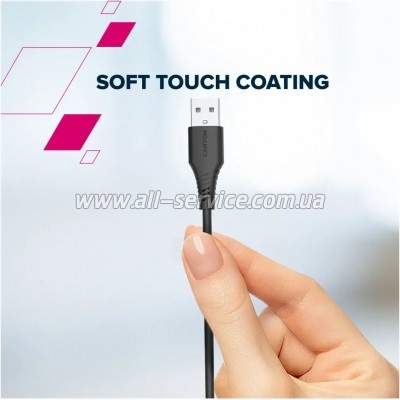 ���� ������ USB 2.0 AM to USB-C 2.0m 18W TPE black Canyon (CNS-AC18SC20B)