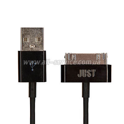  JUST Simple 30 pin USB Cable Black 1M (30P-SMP10-BLCK)