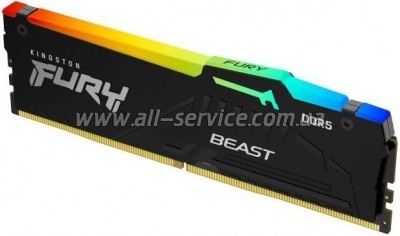     DDR5 16GB 5600 MHz Beast RGB AM5 Black Kingston Fury (ex.HyperX) (KF556C36BBEA-16)
