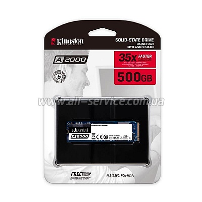 SSD ���������� M.2 Kingston 500GB A2000 NVMe PCIe 3.0 4x 2280 (SA2000M8/500G)