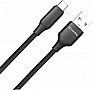 ���� ������ USB 2.0 AM to USB-C 1.0m 3A TPE embossed black ColorWay (CW-CBUC101-BK)