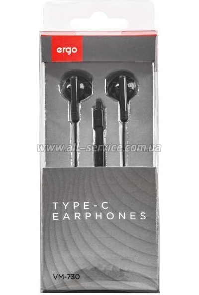  Ergo VM-730 Type-C Earphones Black (VM-730K)