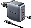�������� ������� Vention 3xUSB-C PD100W + 1xUSB QC3.0 30W GaN + cable USB-C to USB-C 1.0m gray (TZ-FETH0-EU)