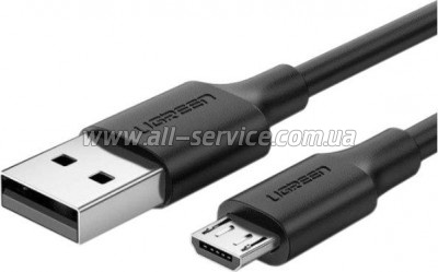 ���� ������ USB 2.0 AM to Micro 5P 3.0m 2A US289 black Ugreen (60827)