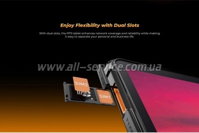  OUKITEL RT9 10.1" 6/256GB LTE Black-Orange (6931940766838)