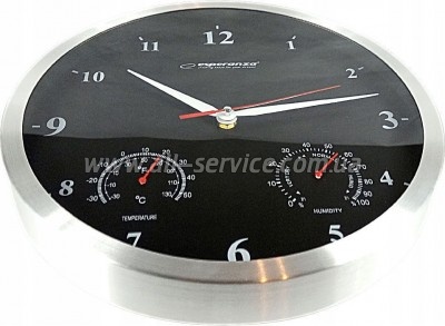   Esperanza Wall Clock Washington 30 Black (EHC008K)