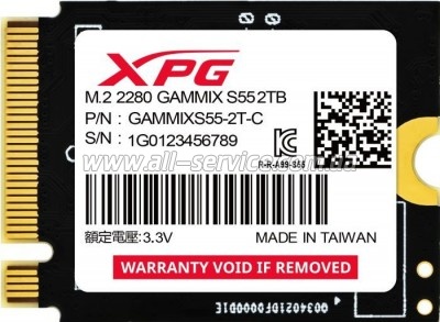  SSD M.2 2230 2TB GAMMIX S55 ADATA (SGAMMIXS55-2T-C)