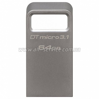 ������ 64GB Kingston DT Micro 3.1 Metal Silver (DTMC3/64GB)