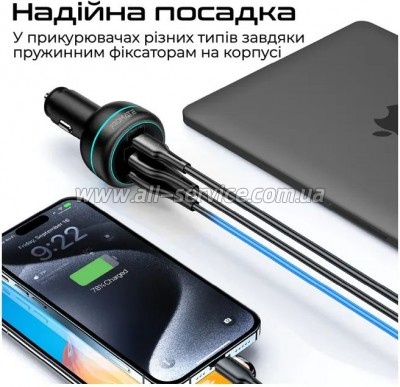 �������� ������� Promate 2xUSB-C PD + USB-A QC3.0 (powerdrive-230)