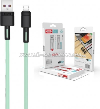 ���� ������ USB 2.0 AM to Micro 5P 1.0m 5A green XO (NB166-M-1-GR)