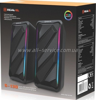   REAL-EL S-130 USB Black (EL121100018)