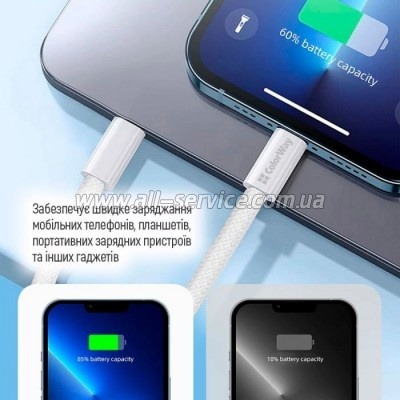   ColorWay USB-C to USB-C 1.0m 60W 3.0 grey (CW-CBPDCC061-GR)
