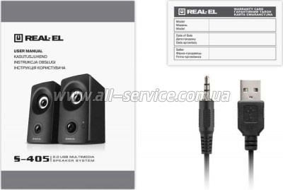  REAL-EL S-405 USB Black (EL121100016)