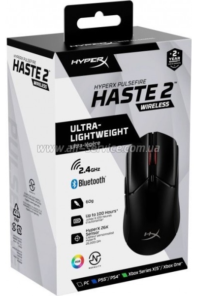  HyperX Pulsefire Haste 2 Wireless Black (6N0B0AA)