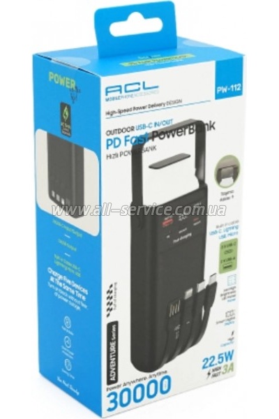 ������� ������������� ACL 30000mAh PD 22.5W (PW-112)