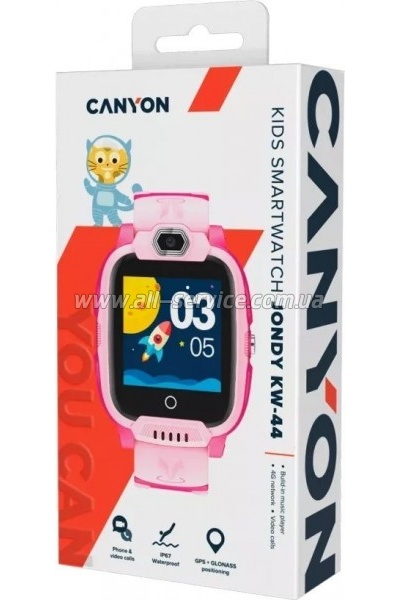 - Canyon CNE-KW44PP Jondy KW-44, Kids smartwatch Pink (CNE-KW44PP)