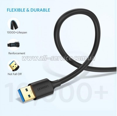 ���� ������ USB 3.0 AM/AM 0.5m US128 black Ugreen (10369)