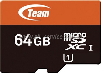   64Gb TEAM GROUP 10 UHS-I microSDXC + SD  (TUSDX64GUHS03)