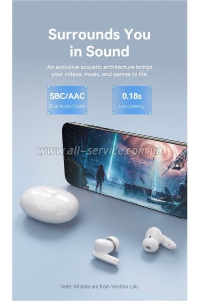 �������� Vention Elf Earbuds E01 Blue (NBFS0)