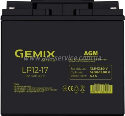 ������� � ��� Gemix LP 12V 17Ah (LP1217)