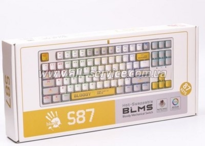  A4Tech Bloody S87 RGB BLMS TKL USB Energy White (4711421993708)