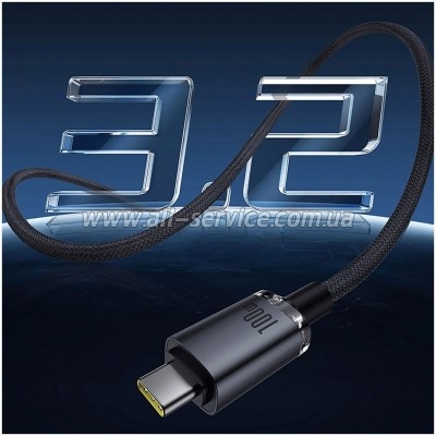 ���� ������ USB-C to USB-C 1.5m 100W USB3.2 20Gb black Baseus (P10318204111-00)