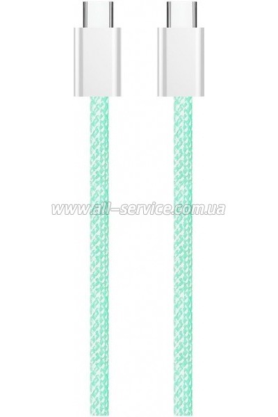 ���� ������ ColorWay USB-C to USB-C 1.0m 60W 3.0� green (CW-CBPDCC061-G)