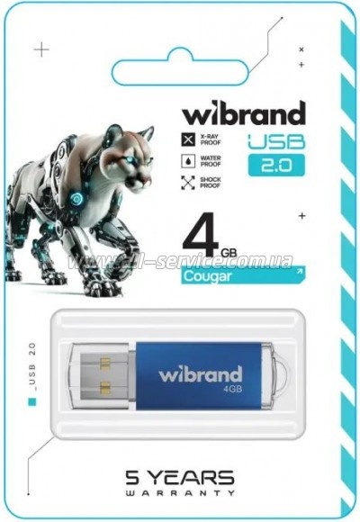  Wibrand 4GB Cougar Blue USB 2.0 (WI2.0/CU4P1U)