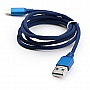   USB 2.0 AM to Lightning nylon 1m blue Vinga (VCPDCLNB21B)