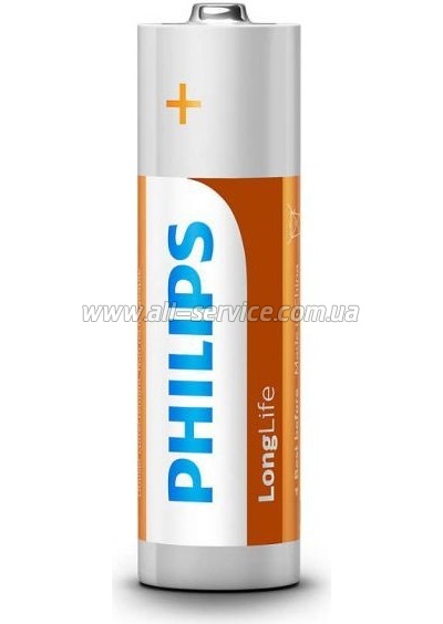  Philips LongLife Zinc Carbon AA BLI 4 (R6L4B/10)