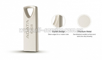  ADATA 32GB USB 2.0 UV210 Metal Silver (AUV210-32G-RGD)