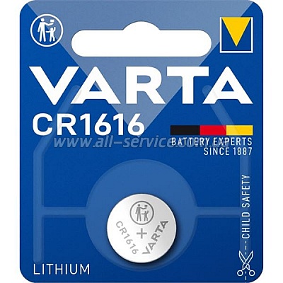  Varta CR1616 BLI 1 Lithium (06616101401)