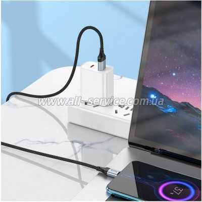���� ������ USB 2.0 AM to Micro 5P 1.0m 2.4A nylon X102 black HOCO (6942007608763)