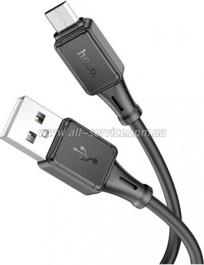 ���� ������ USB 2.0 AM to Micro 5P 1.0m Assistant silicone X101 black HOCO (6942007604055)