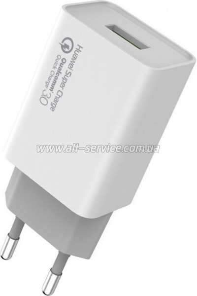   Colorway 1USB Huawei Super Charge/ Quick Charge 3.0. 4A 20W (CW-CHS014Q-WT)