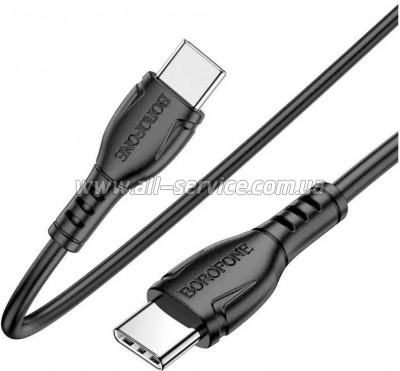 ���� ������ USB-C to USB-C 1.0m 60W Triumph BX51 black BOROFONE (6931474751669)