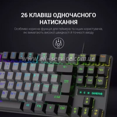 GamePro MK100B Blue Switch LED USB Black (MK100B)