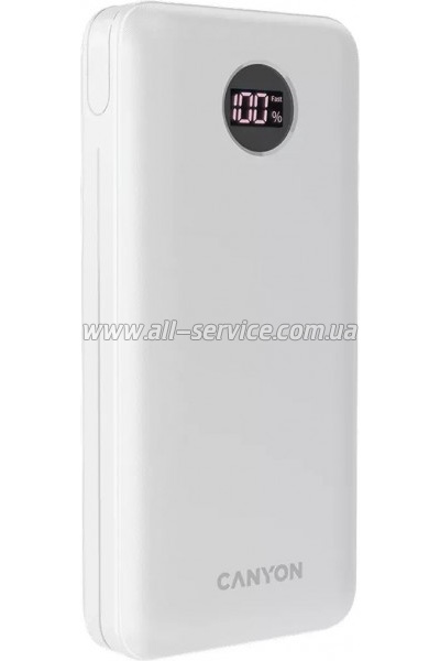 ������� ������������� Canyon PB-2002 20000mAh, PD/ 20W White (CNE-CPB2002W)