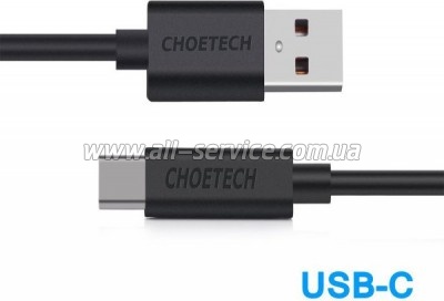 ���� ������ USB 2.0 AM to USB-C 1.0m Choetech (AC0002)