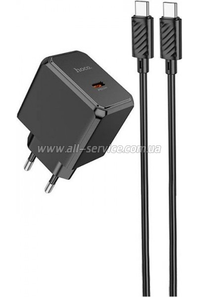 �������� ������� HOCO CS13A Ocean USB-C PD20W + cable USB-C to USB-C Black (6942007603843)