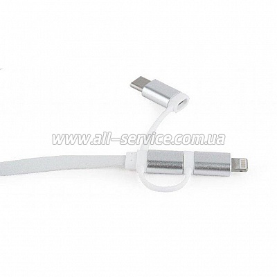  USB 2.0 AM to Lightning/Micro/Type-C 1.0m Cablexpert (CC-USB2-AMLM32-1M-W)