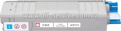 �����-�������� BASF OKI C612 ������ 46507519 Cyan (BASF-KT-46507519)