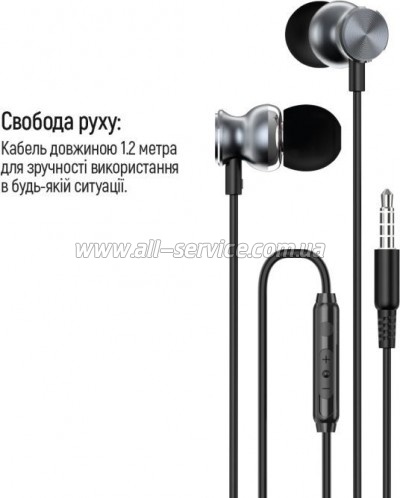  ColorWay 3.5 mm Wired Earphone UrbanBeat Black (CW-WD03BK)