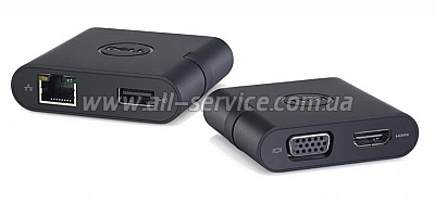 ������� Dell DA200 USB-C to HDMI/ VGA/ Ethernet/ USB 3.0 (470-ABRY)