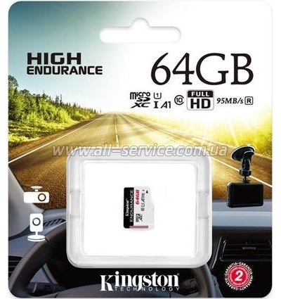   Kingston 64GB microSDXC C10 UHS-I Endurance (SDCE/64GB)
