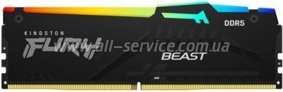     DDR5 16GB 5600 MHz Beast RGB AM5 Black Kingston Fury (ex.HyperX) (KF556C36BBEA-16)