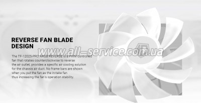    ID-Cooling TF-12025-PRO ARGB REVERSE WHITE