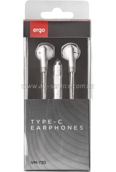  Ergo VM-730 Type-C Earphones White (VM-730W)