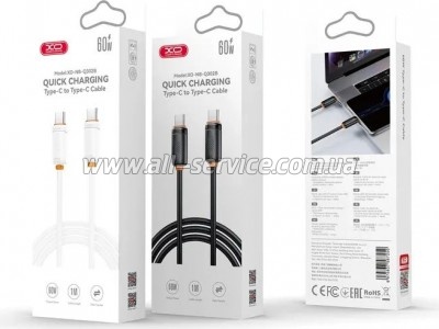 ���� ������ USB-C to USB-C 1.0m 60w black XO (NB-Q302B-CC.black)