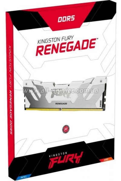     DDR5 16GB 6800 MHz Renegade White XMP Kingston Fury (ex.HyperX) (KF568C36RW-16)